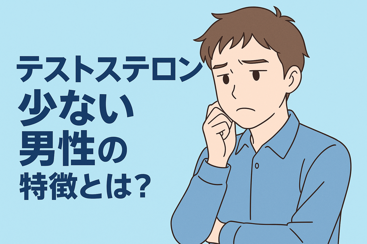テストステロン少ない男性の特徴とは?