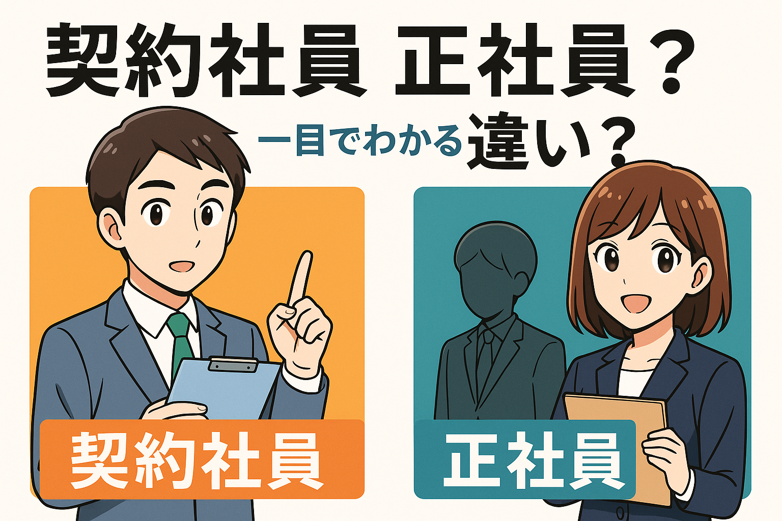 契約社員 正社員 違い？一目でわかる比較