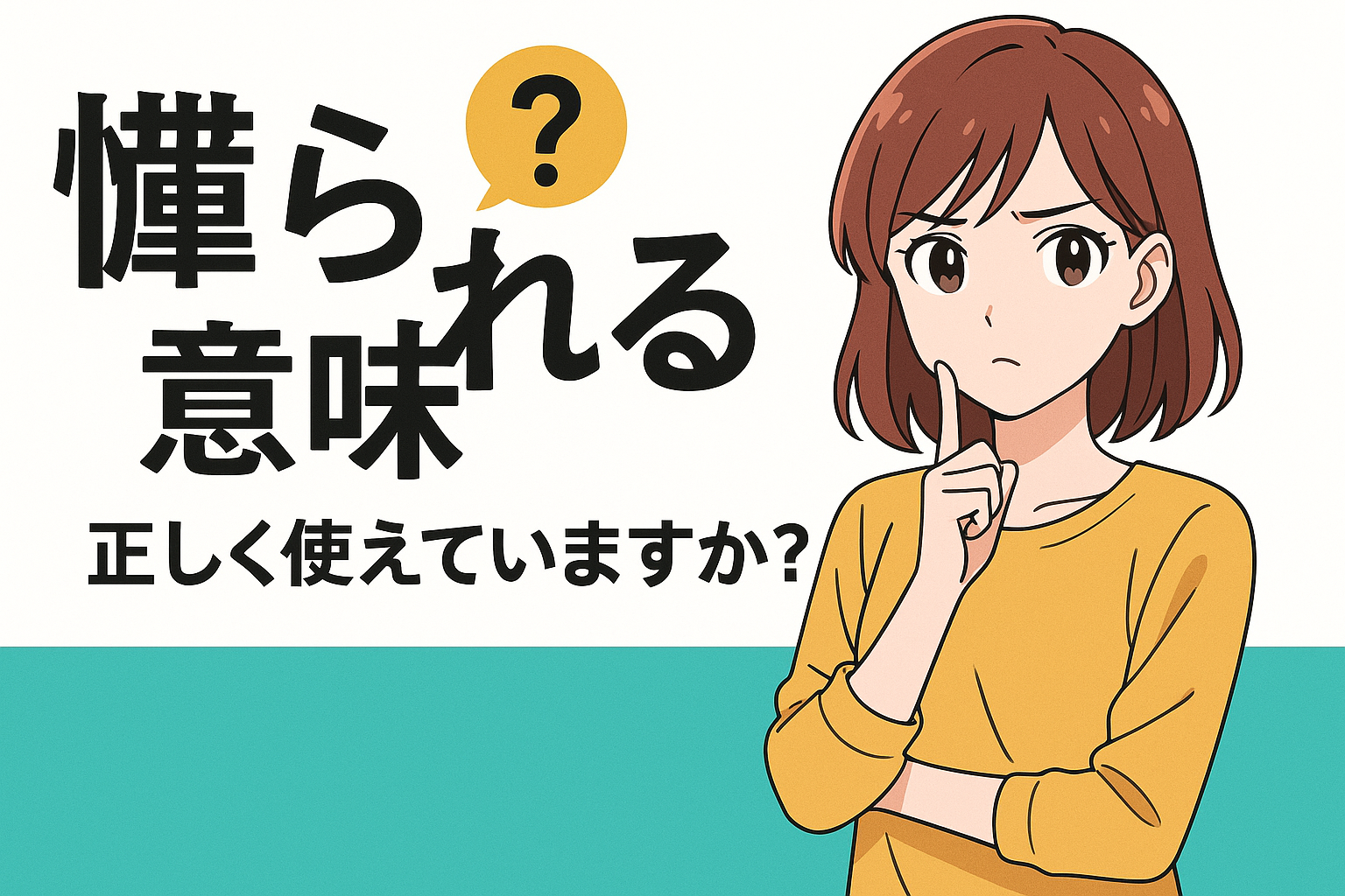 憚られる意味、正しく使えていますか？