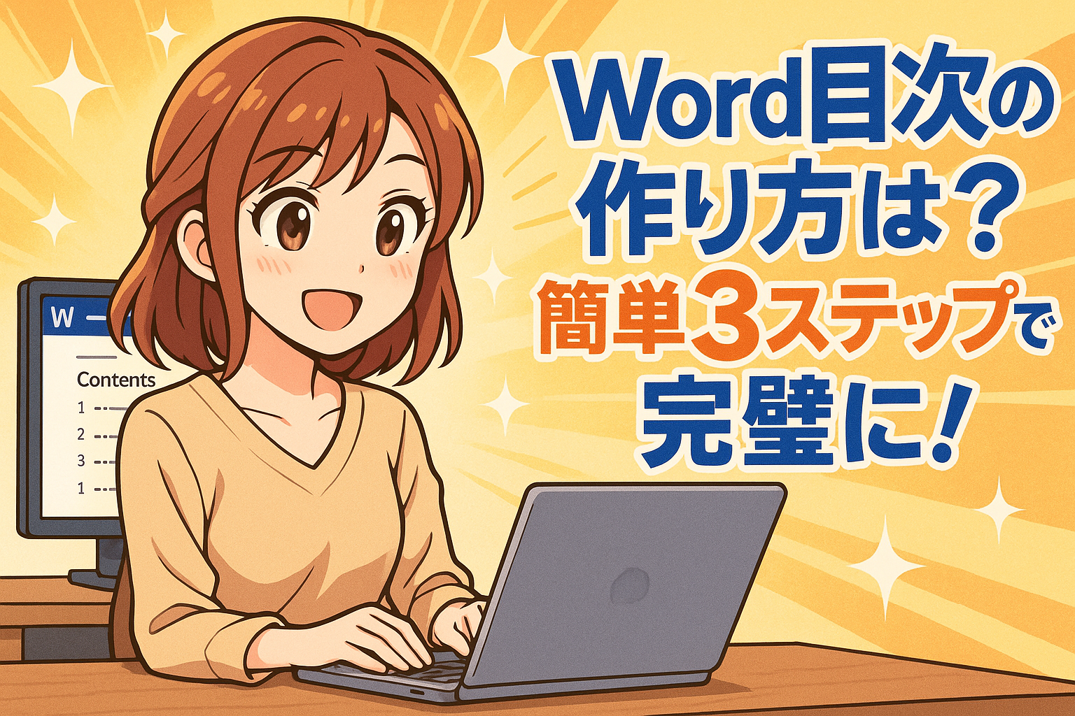 Word目次の作り方は？簡単3ステップで完璧に！