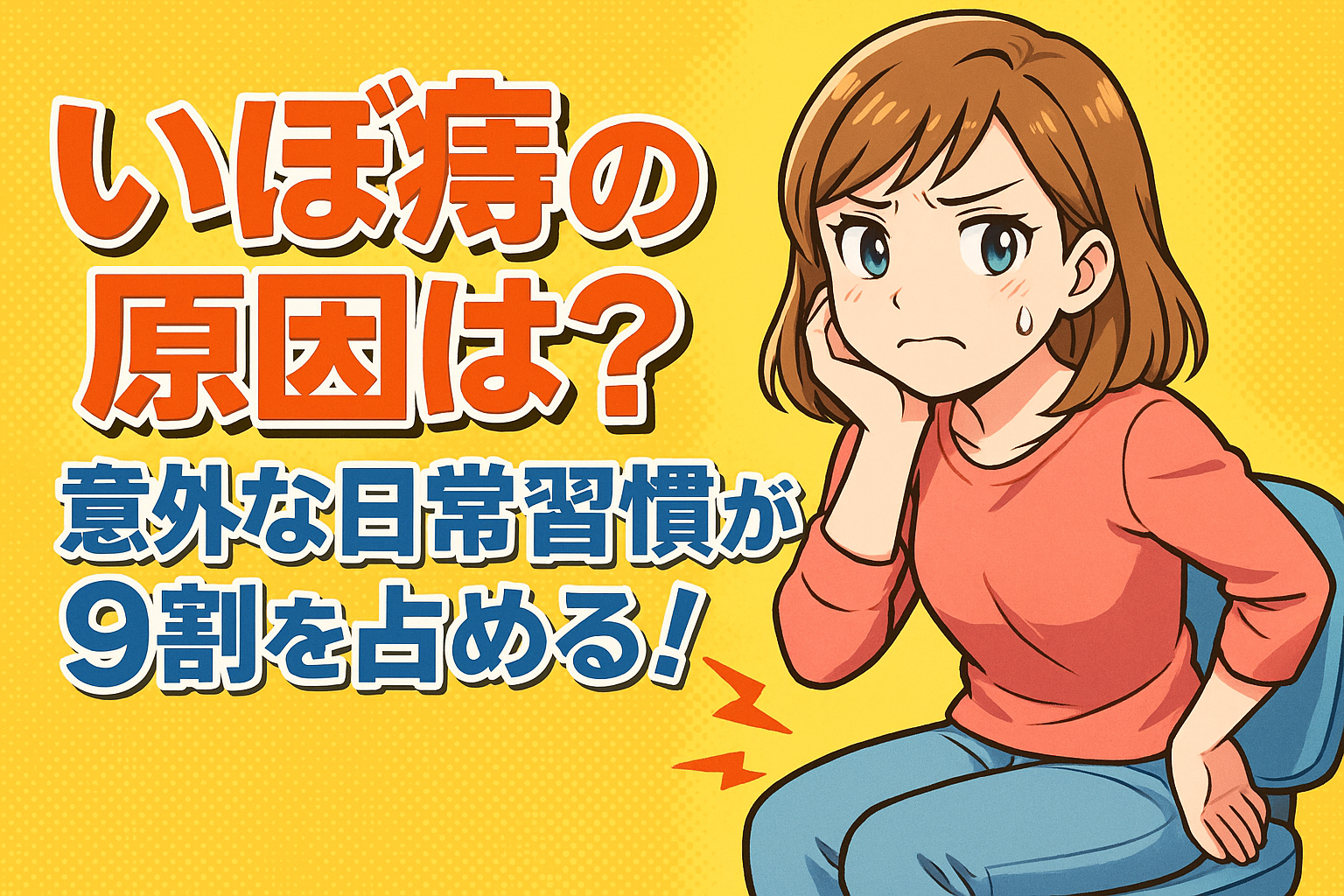 いぼ痔の原因は？意外な日常習慣が9割を占める！