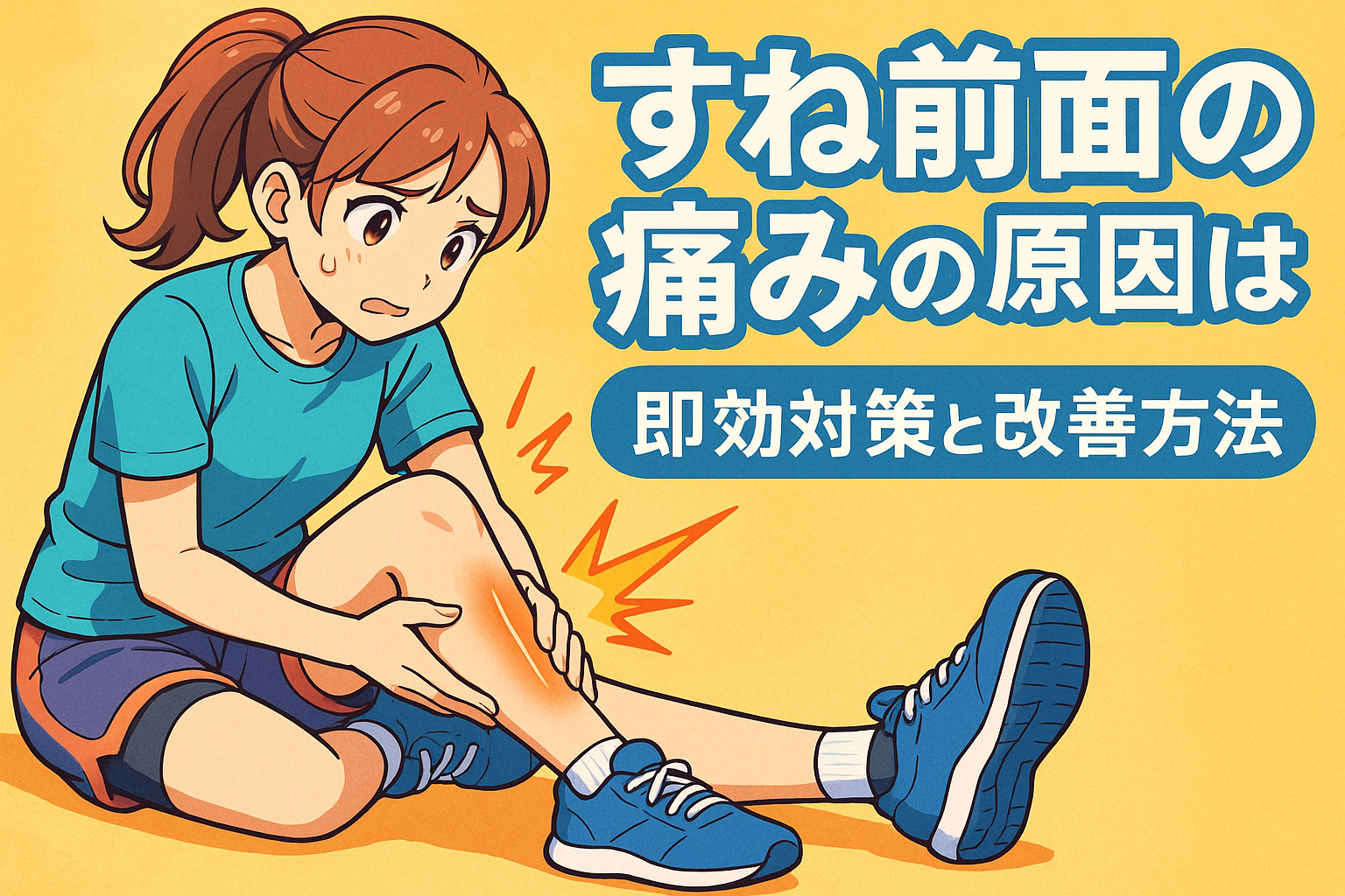 すね前面の痛みの原因は？即効対策と改善方法