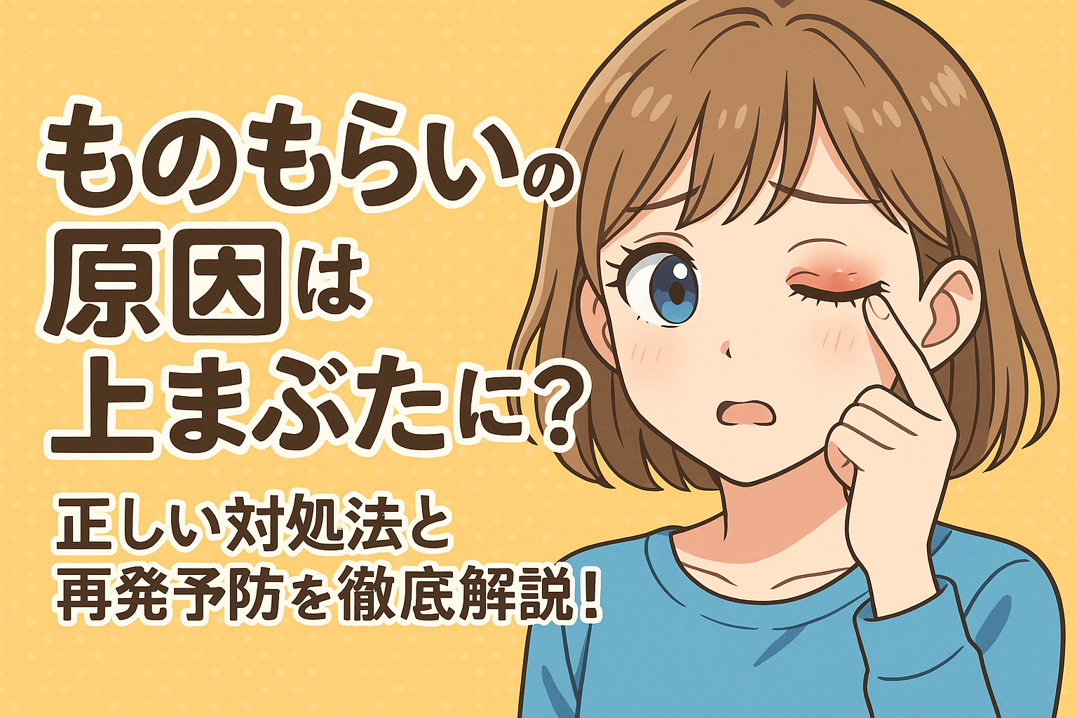 ものもらいの原因は上まぶたに？正しい対処法と再発予防を徹底解説！