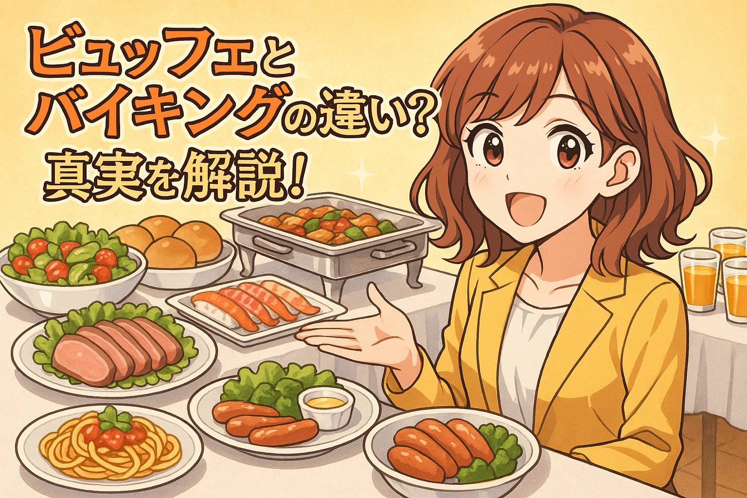 ビュッフェとバイキングの違い？真実を解説！