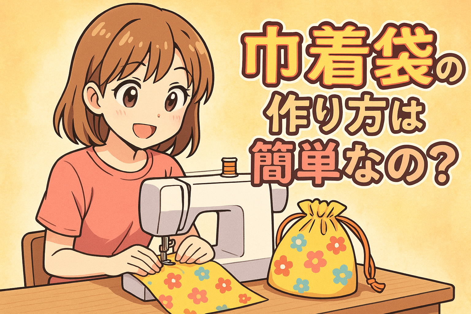 巾着袋の作り方は簡単なの？