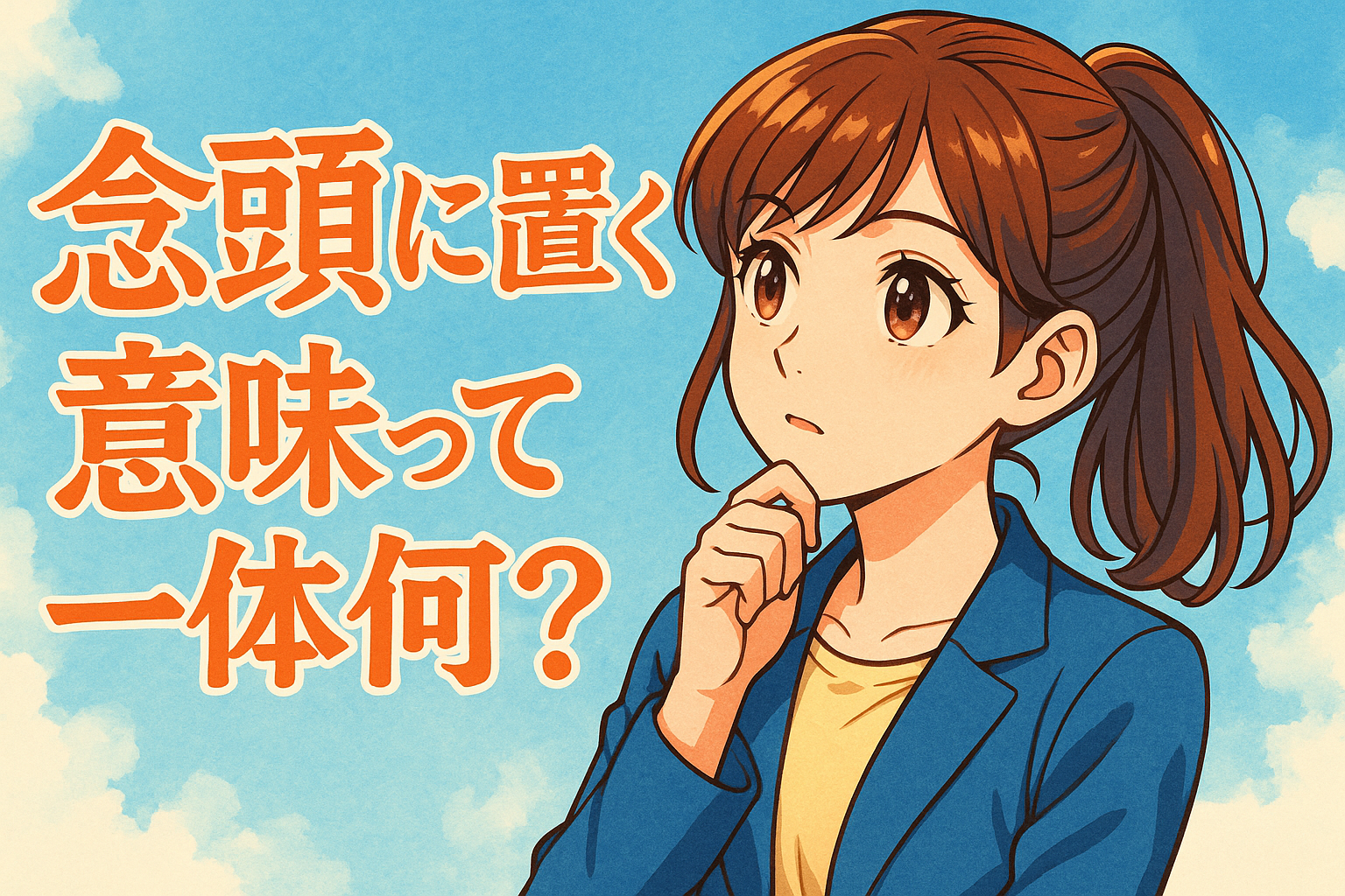 念頭に置く意味って一体何？