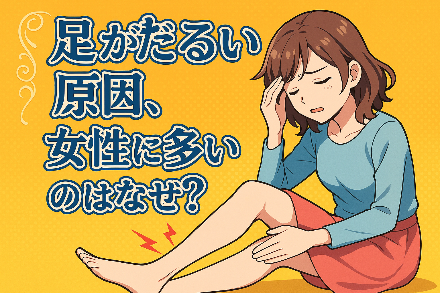 足がだるい原因、女性に多いのはなぜ？