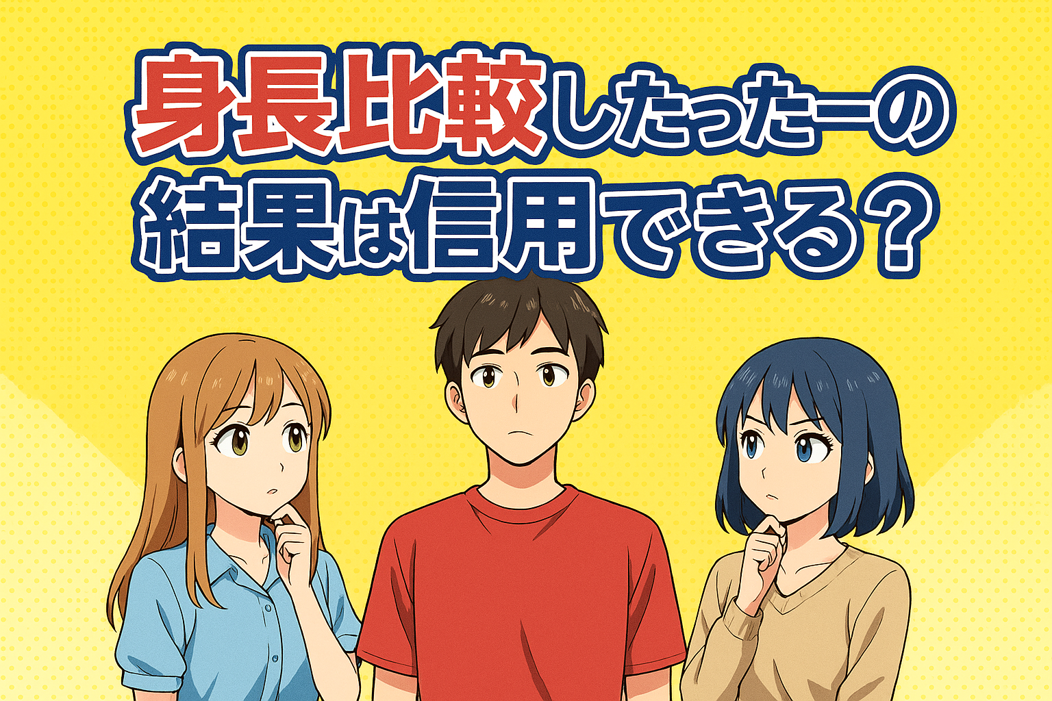 身長比較したったーの結果は信用できる？