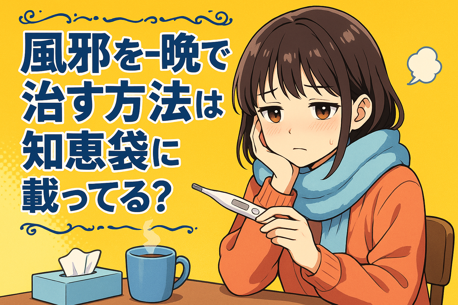 風邪を一晩で治す方法は知恵袋に載ってる？