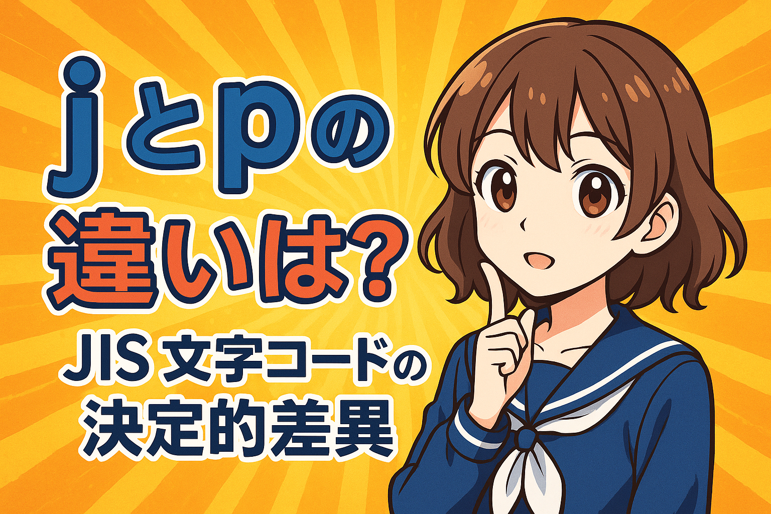 jとpの違いは？JIS文字コードの決定的差異