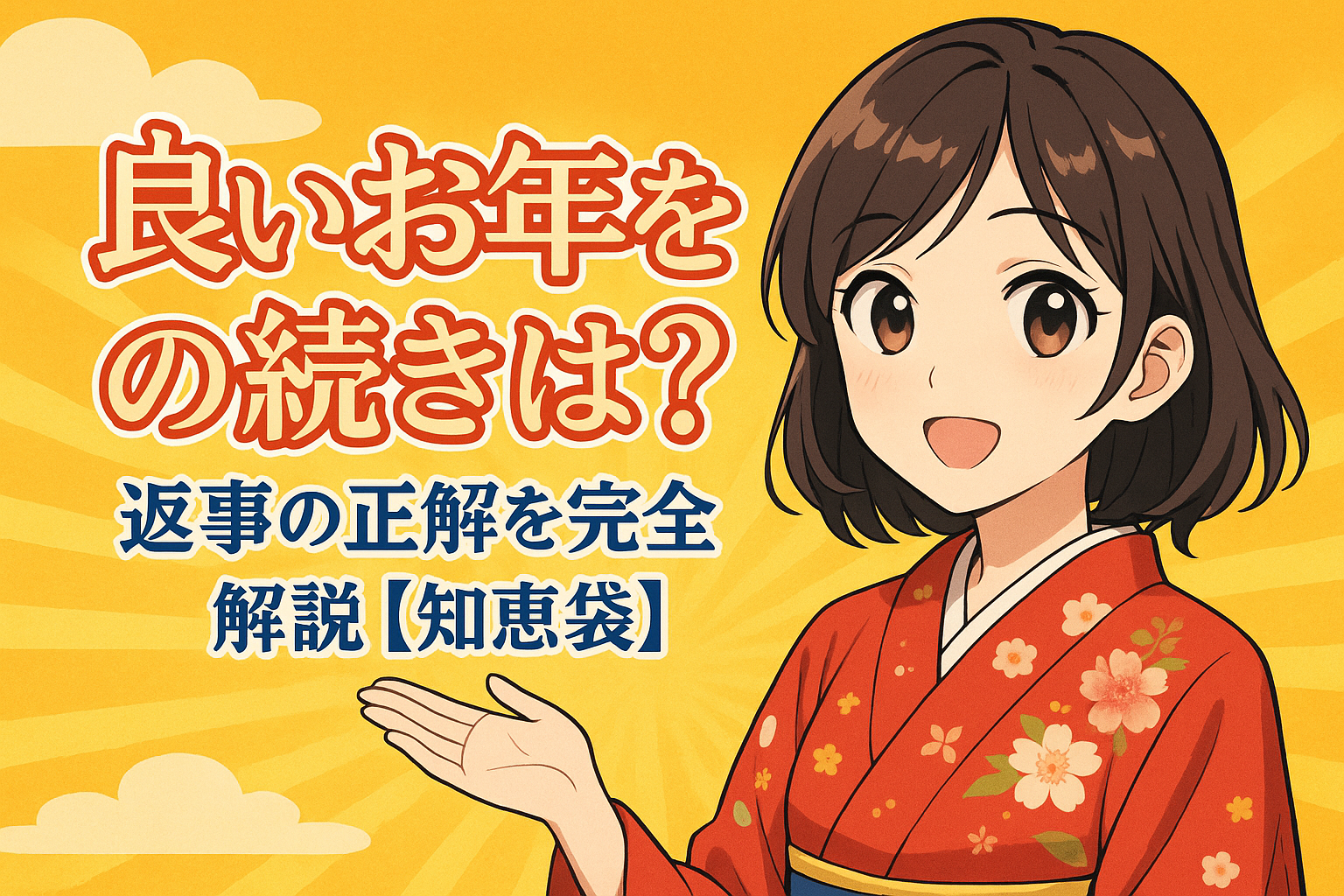 良いお年をの続きは？返事の正解を完全解説