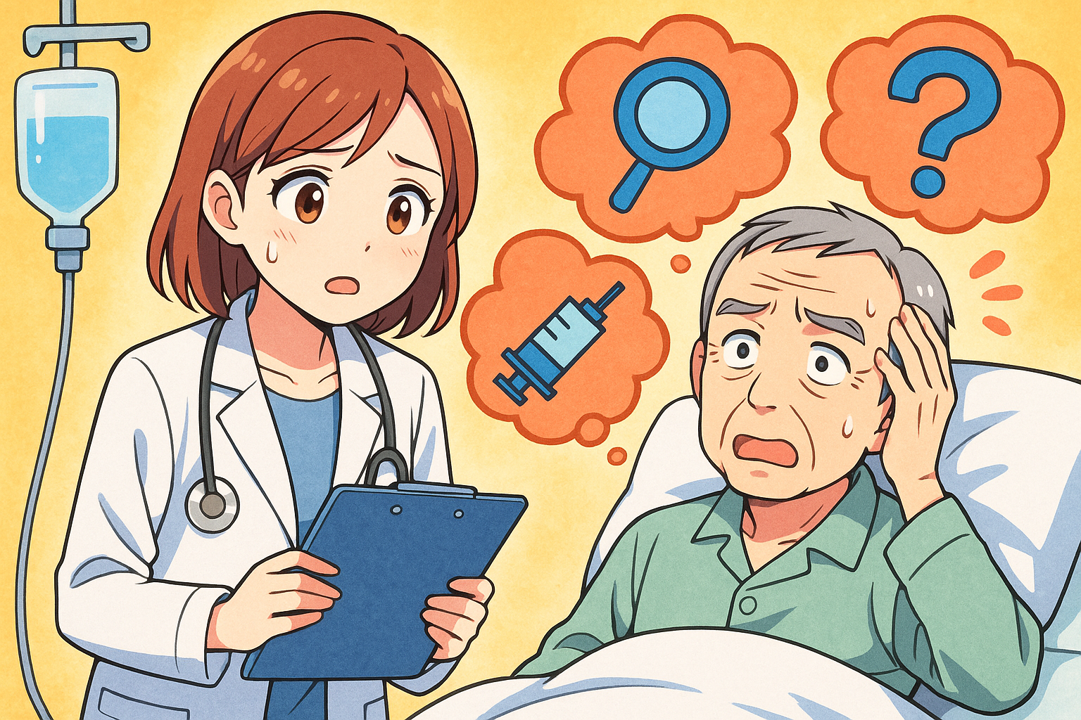 せん妄の原因は「直接因子」の特定と除去が最優先です