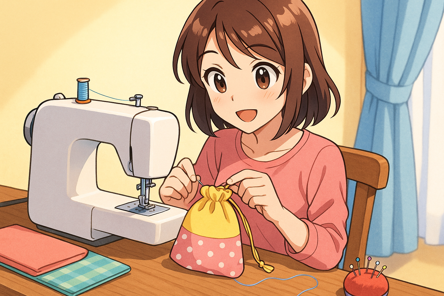 結論：2枚の布と糸があれば誰でも簡単に作れます