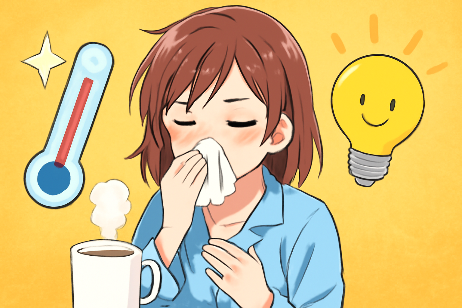 風邪を一晩で完全に治すことは不可能ですが、早期ケアで回復を加速できます